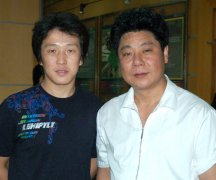 与口技演员李进军在一起